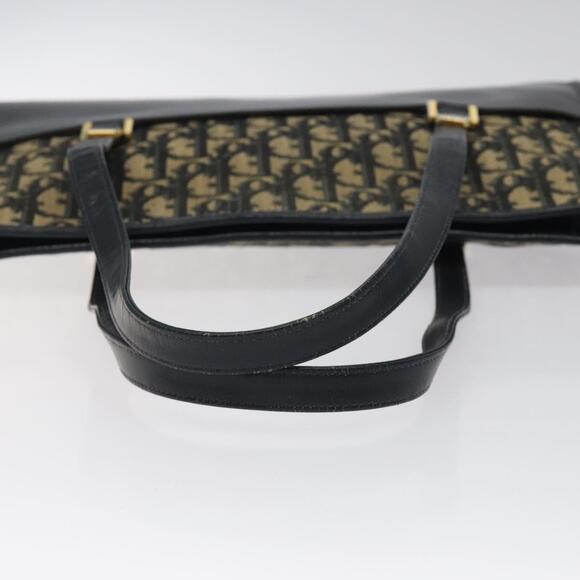 DIOR Trotter Canvas Hand Bag Navy Gold - Picture 7 of 12